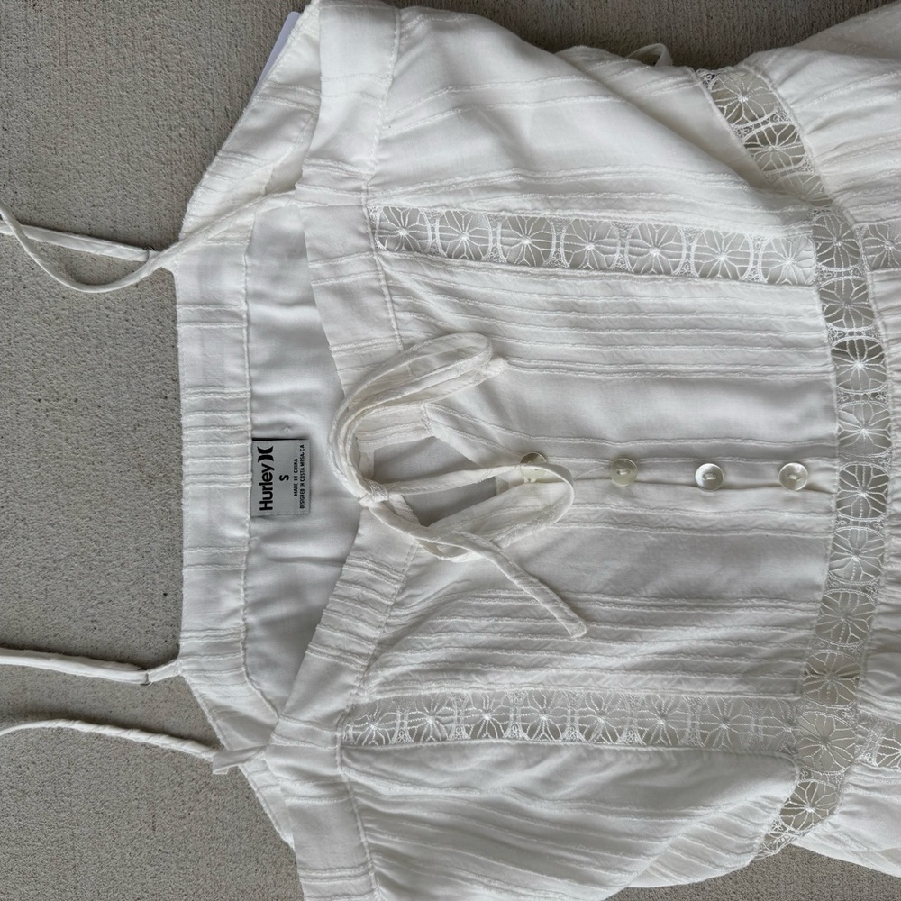Hurley Alice Midi Dress Lace White Small - Picture 7 of 10